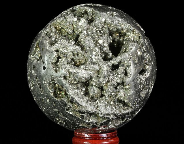 Polished Pyrite Sphere - Peru #65864